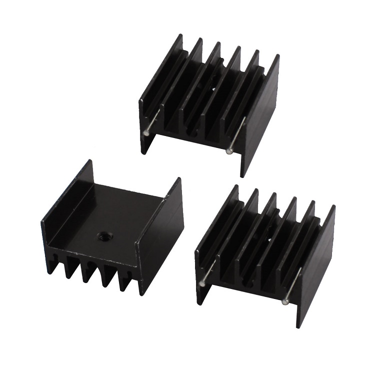 PCB Board Parts Black Aluminum Heat Sink Heatsink