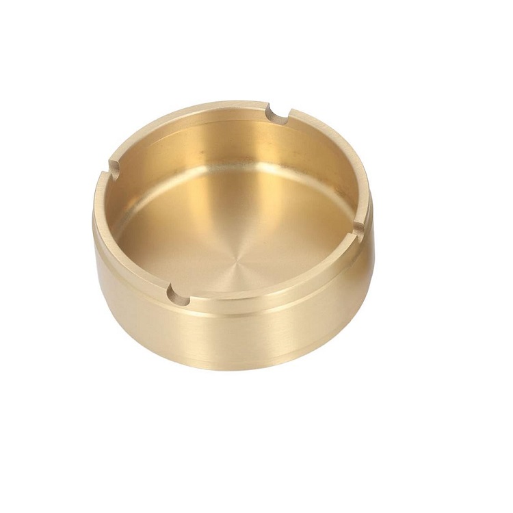 CNC Turning Machining Brass Knurled Cigar Ashtray